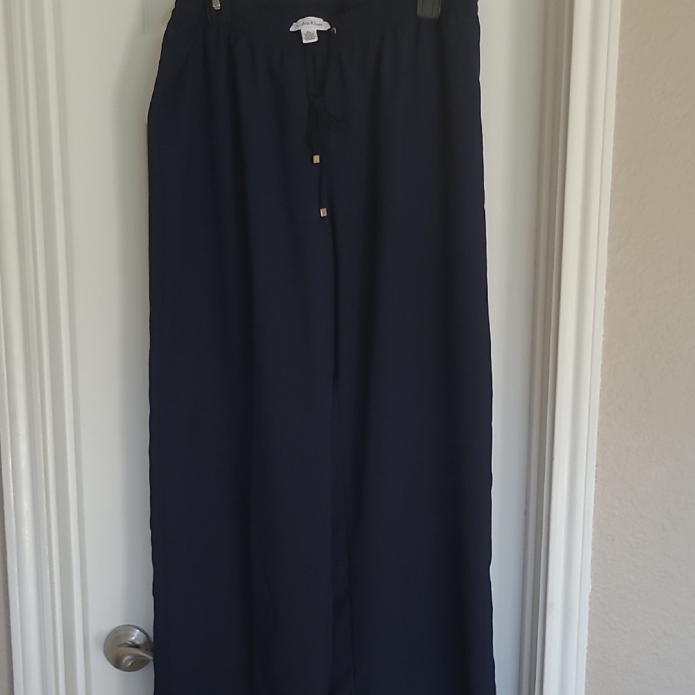 Calvin Klein Navy Wide Leg Pants